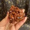 Talla en madera de azufaifo por rayo Decoración de Sapo Dorado madera maciza pata de tres patas mango de sapo tesoro artesanía regalo
