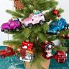Decorações de Natal criativas carro falso mochila escolar câmera pequeno pingente vidro pintado pingente de decoração de árvore de Natal
