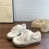 2026 Novos Tênis de Treino Alemães de Solado Grosso para Primavera e Outono, Tênis Brancos Versáteis Estilo Coreano Estilo Ballet para Estudantes, Sapatos Esportivos e Casuais para Mulheres