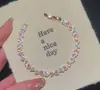 Romántico en su Máxima ExpresiónPulsera Brillante de Diamantes de Colores Estrellados de Ensueño, Estilo Coreano, Suave y Elegante, Accesorio de Moda Versátil para el Viaje Diario