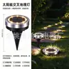 Luz Solar de Jardim Luz Externa 8 LEDs Aço Inoxidável Luz Subterrânea Luz para Pátio Gramado Luz de Solo para Estrada Jardim