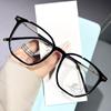 Armações de Óculos Anti Luz Azul para Mulheres, Óculos de Armação Quadrada, Podem Ser Equipados com Lentes de Grau, Armação Grande Ultraleve, Armação Preta