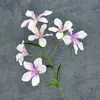 Orquídeas de Llama Simuladas de 6 Cabezas para Decoración del Hogar, Arreglo de Escena de Boda, Flores de Seda, Adornos Florales Artificiales Hechos a Mano Transfronterizos al por Mayor