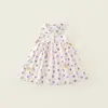 Fábrica de Ropa Infantil Nuevo Vestido Estampado Vestido sin Mangas para Niñas Ropa de Verano 2026 Oso Floral Dulce Fuente de Origen Fábrica