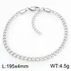 Pulsera de Acero Inoxidable Cadena Figaro Estilo Minimalista, Unisex Cadena Nk Joyería Ajustable DIY Cadena Hecha a Mano
