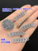 Plata de ley s925 Moneda de los Cinco Emperadores Retro Moneda de Cobre Marca de Mano Marca de Pie Cuerda Trenzada para Mano Pulsera Collar Accesorios DIY Hechos a Mano