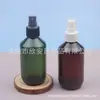 Botella rociadora marrón 200ml, botella rociadora de hidrosol verde oscuro 200ml, botella rociadora de PET de cuello fino, botella rociadora de alcohol