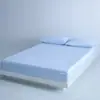 Sábana Bajera de Seda Refrescante para Sueño Profundo, Funda de Colchón Completamente Envuelta, Ropa de Cama Confortable para el Hogar para Sueño Profundo, Cubre Cama de Seda de Hielo Transpirable de Verano