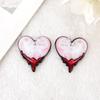 Venta Caliente Transfronteriza Acrílico de Doble Cara Espeluznante Corazón de Halloween DIY Aretes Collar Llavero Material