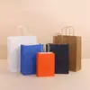 Bolsa de compras simples em papel kraft para café, chá de leite, take-away, embalagem de compras, sacola de presente, sacola de papel atacado