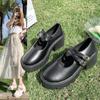 Sapatos Mary Jane Femininos Outono e Inverno 2025 Novos Bico Redondo Sola Grossa Salto Grosso Tira Sapatos Solteiros Fashionáveis e Mais Fáceis de Combinar Saltos Altos