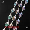 Cortina de Contas para Casamento Corredor de Casamento Decoração de Árvore de Cristal Corrente de Contas Salão de Casamento Adereços de Decoração de Árvore de Natal Contas de Madeira