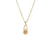 Luochen Venta Caliente Transfronteriza Collar Colgante Estrella Cesta de Circonita Cadena Clavicular Simple Lujo Ligero Temperamento de Gama Alta