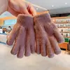 Guantes de Invierno de Dedos Completos Cálidos para Niños Niñas Estudiantes Escritura Lisos Lindos Color Puro Nuevos