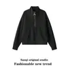 Sudadera con cuello alto y media cremallera transfronteriza para hombre, primavera/otoño 2026, estilo americano, top holgado resistente, chaqueta de manga larga moderna