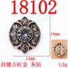 Suministro directo de fábrica retro pequeña fragancia incrustada Perla Diamante de imitación flor placa taladro hebilla diy joyería aleación accesorios material