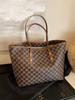 Bolso de mano sencillo de otoño e invierno para mujer, de gran capacidad, con estampado vintage, informal, combinable, con un solo hombro y bandolera.