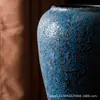 Jarrón de Cerámica Jingdezhen para Arreglo Floral, Tamaño Grande para Patio y Sala de Estar, Adecuado para Flores Secas, Maceta de Cerámica Rústica, Decoración del Hogar, Maceta Nueva