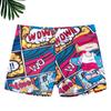 Bañador de hombre floral talla grande tipo bóxer con cordón incorporado varios shorts florales de dibujos animados estampados traje de baño para playa y aguas termales