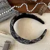 Nueva Diadema de Estilo Coreano Simple con Temperamento Estampado de Leopardo de Ala Ancha para Niñas Retro Alta Calavera Cuadros Atmósfera de Otoño Accesorios para el Cabello