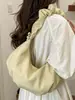 Bolsa Tote Casual Plissada Estilo Coreano Shuai Mi Jia, Modelo Novo 2026, Elegante e na Moda, Bolsa de Ombro Retrô para o Dia a Dia para Mulheres