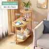 Prateleira de Armazenamento de Mesa de Cabeceira, Pequeno Armário de Madeira Maciça para Apartamentos de Aluguel, Uso Doméstico Moderno Minimalista, Armário de Mesa de Cabeceira Ultra-Estreito Simples para Quarto