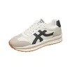 Zapatos Deportivos Casuales Retro de Cuero para Mujer de Talla Grande Transfronterizos, Nuevos Zapatos Deportivos de Comercio Exterior Otoño 2025 para Mujer