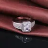 Anillo de compromiso de boda de lujo estilo europeo y americano anillo de boda para mujer cobre micro incrustado circonita joyería al por mayor r5722