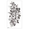 Pequeno braço inteiro meio braço tatuagem adesivo preto e branco flor pintada caveira flor esboço impermeável duradouro tatuagem adesivo conjunto