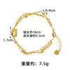 Pulseira Vietnamita Banhada a Ouro, Corrente Dupla Camada de Luxo Leve, Pulseira Gatinho Hello Kitty para Mulheres, Joia Única e Duradoura