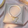 Pulsera Nueva Ins Nicho Fu Marca Borla de Perlas Acero Titanio Pulsera Moda para Niñas Retro Estilo Frío No se Desvanece