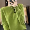 Top de primera capa listo para usar para mujer, tejido de punto con cuello redondo, línea única, otoño e invierno, nuevo estilo transfronterizo, suéter tipo pullover de terciopelo Andy 2025