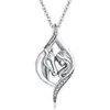 Colar de Prata S925 para Mulheres, Pingente em Formato de Coração, Moda Estilo Coreano, Luxo Leve, Zircônia Cravejada com Diamante, Joia de Prata em Formato de Coração, Atacado do Fabricante