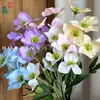 Rosa Artificial Fragrante de 6 Cabeças Flor Artificial Multi-Cabeça para Sala de Estar Interna Decoração de Arranjo de Flores Estilo Fresco Flor Artificial