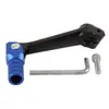 Palanca de Cambios Modificada para Motocicleta Aleación de Aluminio Plegable Palanca de Cambios Zhenglin T4 Tgr Wave Speed Palanca Negra Cabeza Azul