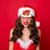 Fiesta de Navidad para niños fiesta papel fotográfico gafas dibujos animados muñeco de nieve alce gafas de foto marco personalización al por mayor