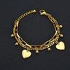Popular Europeu e Americano Comércio Exterior Aço Titânio Pulseira para Meninas Camada Dupla Pingente Árvore da Vida Pulseira Aliexpress Venda Quente