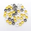 Accesorios de joyería DIY 10 mm soporte de flor de ocho pétalos vintage capuchón de cuentas pequeño soporte de flor de loto cuenta espaciadora de flores Soporte