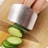 Protector de mano para cortar de acero inoxidable, protector de dedos para el hogar, herramienta de protección de dedos anti-corte para cocina, férula para dedos, protector de dedos
