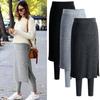 Amazon Leggings Falsos de Dos Piezas Tallas Grandes para Mujer Otoño e Invierno Delgados para Usar por Encima Pantalones Culotte para Chicas Gorditas Primavera y Otoño