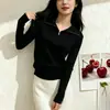 Suéter para mujer con cuello medio con cremallera, nuevo estilo primavera y otoño, engrosado, adecuado para usar en capas en otoño e invierno