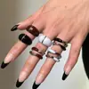Anel Brilhante Estilo Blogger Coreano com Gotejamento de Óleo, Anel Aberto de Alto Padrão Estilo Ins, Design de Nicho, Novo Anel para Dedo Indicador