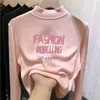Camiseta de manga comprida para meninas, nova coleção outono/inverno 2026, segunda pele infantil com forro de fleece, roupa íntima quente, top casual