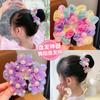 Red para el cabello de baile para niños Moño de bailarina Placa para el cabello Artefacto para niñas pequeñas Accesorios para el cabello Bebé 2024 Nuevo estilo Bolsillo de red Flor para la cabeza
