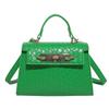 Bolso de mano para mujer 2025 Nuevo estilo Bolso para mujer Bolso cuadrado pequeño Patrón tejido a la moda Cierre Bandolera de un solo hombro