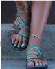 Comercio exterior transfronterizo Amazon talla grande verano sandalias de playa europeas y americanas chanclas de nudo de dedo plano para mujer