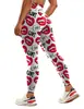 Roupas de Yoga Novas Transfronteiriças Femininas Calças Justas de Cintura Alta Levanta Bumbum Esportes Fitness Dança Calças de Yoga Estampadas Calças Justas