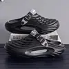 Zapatos con Agujeros para Hombre, Exteriores, Antideslizantes, Resistentes al Olor, para Quirófano, Puntera Cerrada, Tallas Grandes, Zapatillas, Suela Gruesa, Sensación de Pisar Mierda, Sandalias de Playa para Hombre
