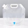 Bolsa de agua plegable portátil para viajes al aire libre con válvula y elevador, bolsa de almacenamiento de agua de plástico portátil, gruesa y de gran capacidad, venta al por mayor