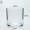 Taza de Vela de Vidrio Taza Vacía Decoración de Sala de Estar Botella de Aromaterapia Taza de Regalo para Velas Portavelas de Cristal Taza Portavelas Transparente al por Mayor